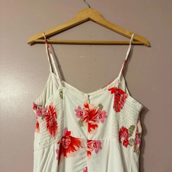 Old Navy Poplin Dress Floral White Women Size L - Picture 8 of 10